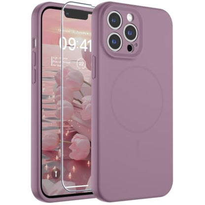 SUPFINE Silicone & Magnetic for iPhone 13 Pro Max Case - color: Blackcurrant, size: iPhone 13 Pro Max
