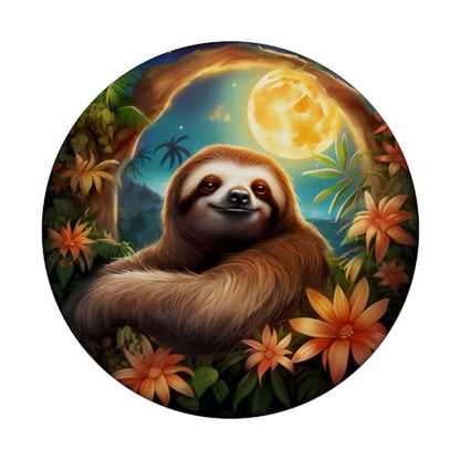 Sloth Jungle Moon PopSockets Standard PopGrip - style: Standard
