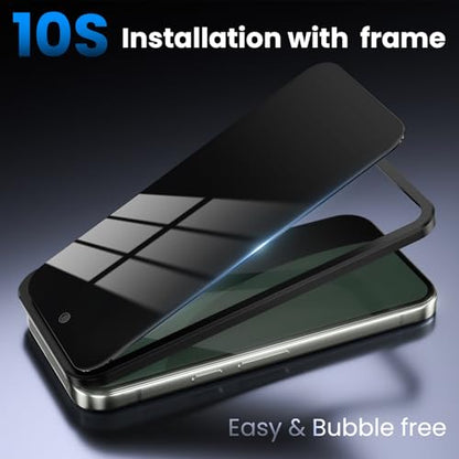 2+2 Pack for Google Pixel 10A Privacy Screen Protector & Camera Lens Protector, Support Fingerprint Unlock, Anti Spy Tempered Glass, Case Friendly, Bubble Free, Easy Installation - size: Google Pixel 10A