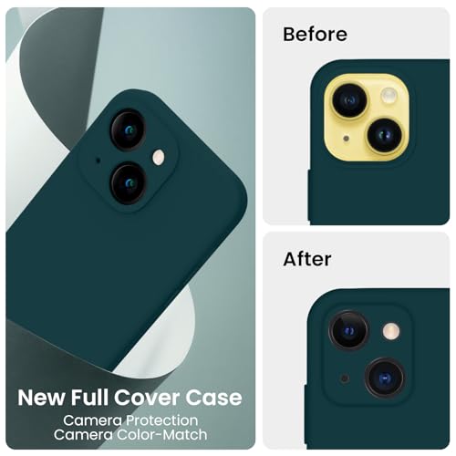 FireNova Designed for iPhone 14 Case, 6.1", Teal | Silicone Upgraded [Camera Protection] Phone Case, with Soft Anti-Scratch Microfiber Lining Inside - color: Teal, size: Iphone 14