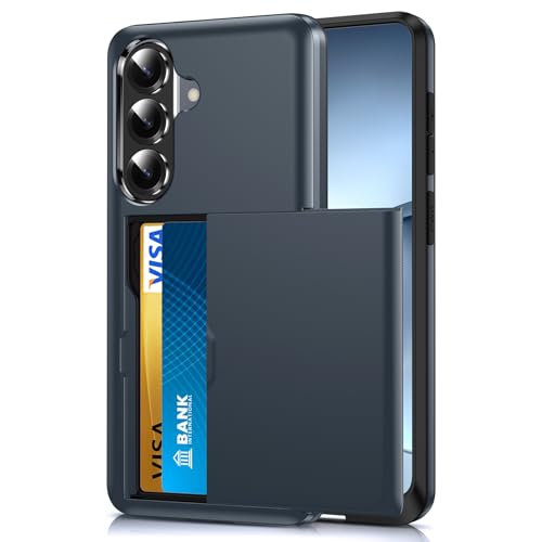 LeYi for S26-Case with Card Holder: Wallet Phone Funda para for Samsung Galaxy S 26 Cover Rugged Heavy Duty Women Anti-Slip Military Grade Shockproof Slim Credit Cards Cases Samsungs26, Blue - color: Blue, size: Samsung Galaxy S26 6.3''