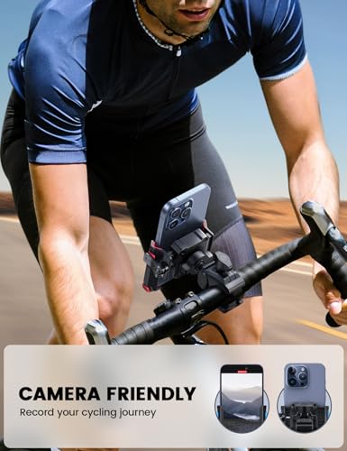 Lamicall Motorcycle Bike Phone Mount, 1s Quick Release Bike Phone Holder - color: Red