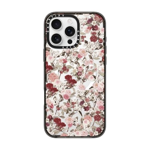 CASETiFY for iPhone 16 Pro Max Case - Impact Compatible with MagSafe | 8.2 ft. 4x Military Grade Drop Protection | VINTAGE FLOWER MONDAY | Black - color: 24. VINTAGE FLOWER MONDAY, size: Iphone 16 Pro Max (6.9")