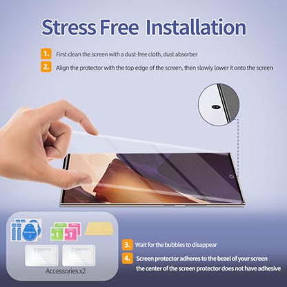 2 Pack Tempered Glass Screen Protector Applicable for Samsung Galaxy Note 20 Ultra 6.9 inch 2 Pack HD Camera Lens Protector, HD Clear Scratch Resistant Suitable - color: Note 20 Ultra