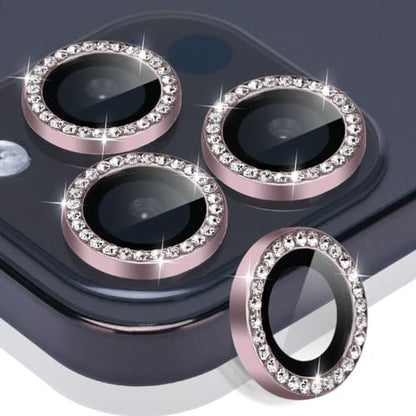 Camera Lens Protector for iPhone 15 Pro/15 Pro Max, Diamond Pink - color: Diamond Pink