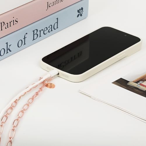Phone Charm Detachable Metal Cellphone Wrist Strap for Women Girls, Cell Phone Lanyard - color: Aa-rose Gold