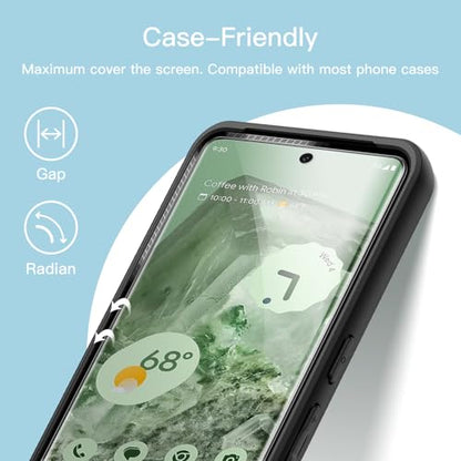 JETech TPU Screen Protector for Google Pixel 8, 2+2 Pack - size: Pixel 8
