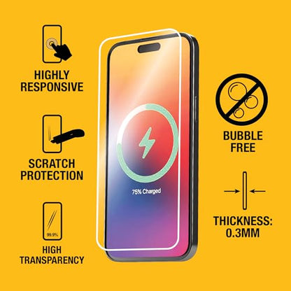 DEWALT Heavy Duty Glass Screen Protector for iPhone 12 Pro Max, 2 Pack Tempered Glass Screen Protector, Case Friendly, Perfect Install Tool Included, Long-Lasting Protection - size: iPhone 12 Pro Max