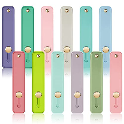Weewooday 12 Pcs Phone Finger Strap, Bright Colors - color: Bright Colors