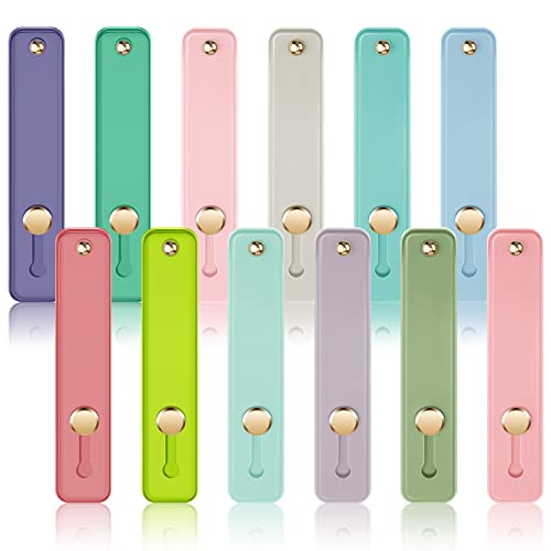 Weewooday 12 Pcs Phone Finger Strap, Bright Colors - color: Bright Colors