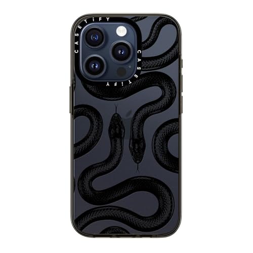 CASETiFY for iPhone 15 Pro Case - Compact | Lightweight | 4ft. 2x Military Grade Drop Protection | Black Kingsnake | Black - color: Black Kingsnake, size: Iphone 15 Pro (6.1")