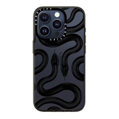 CASETiFY for iPhone 15 Pro Case - Compact | Lightweight | 4ft. 2x Military Grade Drop Protection | Black Kingsnake | Black - color: Black Kingsnake, size: Iphone 15 Pro (6.1")