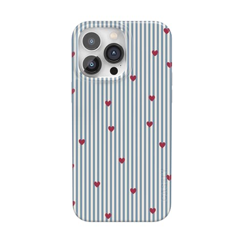 Casely iPhone 14 Pro Case | Love Lines | Blue Stripes | Compatible with MagSafe | Classic Ultra Slim Design - color: Love Lines | Blue Stripes, size: iPhone 14 Pro
