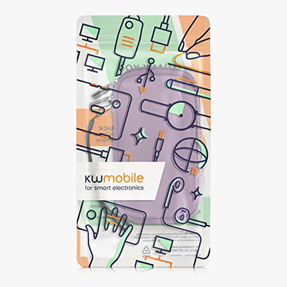 kwmobile Universal Phone Pouch Size L - 6.5" - Neoprene Smartphone Pouch with Zip - Water-Repellent Mobile Phone Case - Sleeve in Lavender - color: lavender, size: L - 6.5"