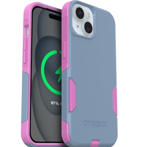 OtterBox iPhone 17e, 16e, 15, 14, 13 Commuter Series Case - Blue & Pink | 3X MIL Drop Protection - Slim - Dual-Layer Shockproof Design - Pocket-Friendly - Raised Edges - Port Covers - color: Blue/Pink
