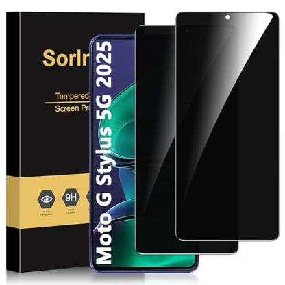 2 Pack Privacy Screen Protector for Motorola Moto G Stylus 5G 2025 - size: Moto G Stylus 5G 2025