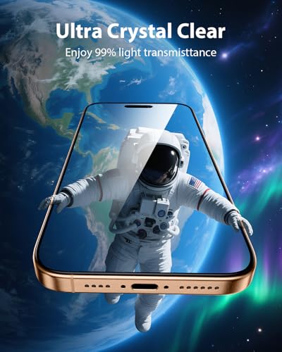 Mkeke Screen Protector for iPhone 15 Pro Max 6.9" 3 Pack 9H+ Tempered Glass | [Easy Installation Frame] [Military-Grade Drop Protection] HD Clear, Anti-Scratch, Bubble Free - size: for iPhone 15 Pro Max 6.7"