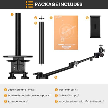TARION Camera Desk Mount Overhead DSLR Arm Stand Titanrig Lite Z - size: Desktop Mount Lite Z
