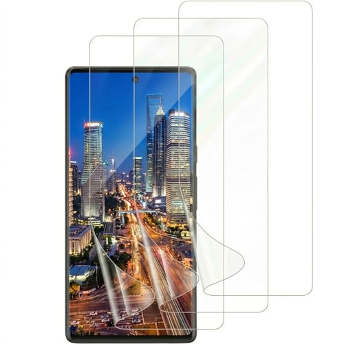 3 Pack for Google Pixel 9 Pro XL Screen Protector [Not Glass], Anti-Scratch, Compatible Fingerprint, Full Adhesive Flexible Film for Google Pixel 9 Pro XL - size: for Google Pixel 9 Pro XL