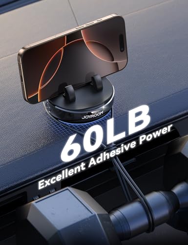 Car Phone Holder, 360° Adjustable & Avoid Sun Glare Dashboard Phone Holder - color: Black