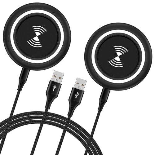 Samsung S26 Wireless Charger Fast Charging Pad for Samsung Galaxy S25 Ultra/S24/S23/S22/S21/S20/iPhone 17 Pro Max/2Pack 15W Wireless Phone Fast Charger Station for Motorola Edge 2024/Razr/G Power 2025