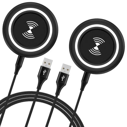 Samsung S26 Wireless Charger Fast Charging Pad for Samsung Galaxy S25 Ultra/S24/S23/S22/S21/S20/iPhone 17 Pro Max/2Pack 15W Wireless Phone Fast Charger Station for Motorola Edge 2024/Razr/G Power 2025