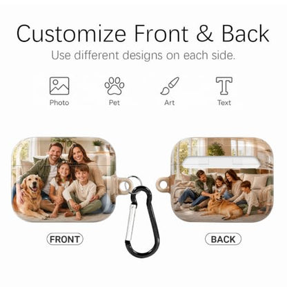 Personalized Custom Case for AirPods Pro 2 (2023/2022), Customized Photo Picture Name Text Glossy Hard PC Cover for Air Pods Pro 2nd Gen with Keychain & Cleaning Kit, Gift for Men Women Birthday - size: AirPods Pro 2