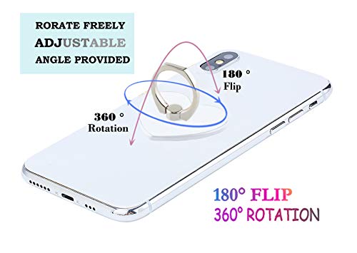 Transparent Heart Cell Phone Ring Holder Kickstand,360 Rotation Clear Heart Cell Phone Finger Ring Grip Stand for Phones,Pad