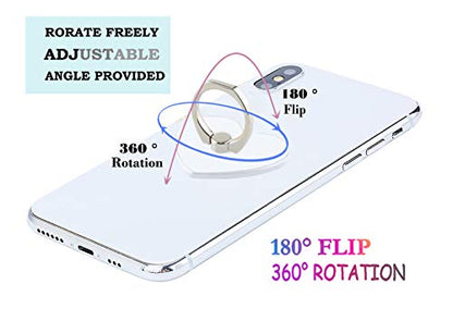 Transparent Heart Cell Phone Ring Holder Kickstand,360 Rotation Clear Heart Cell Phone Finger Ring Grip Stand for Phones,Pad