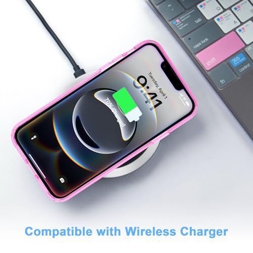 JJGoo for iPhone 17e Case for iPhone 16e Case Clear, Soft Transparent Shockproof Protective Slim Thin Phone Case Cover for 16e / 17e - color: Pink