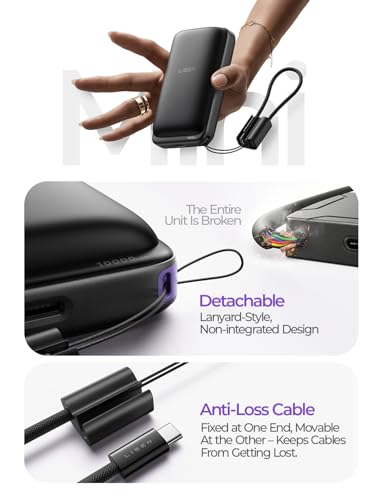 LISEN QI2.2 25W Magnetic Portable Charger for iPhone 18 Pro Max [65W & Low-Temp] Power Bank Wireless Charger Battery Pack,10000mAh 65W USB C Fast Charging Power Bank for iPhone Duo 18 Pro 17-12,P604 - color: Anthracite Black