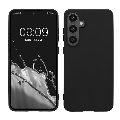 kwmobile Case Compatible with Samsung Galaxy S24 FE Case - Soft Slim Protective TPU Silicone Cover - Black - color: black, size: Galaxy S24 FE