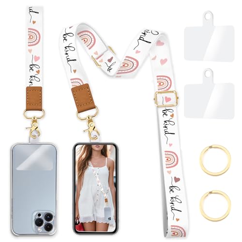 Yonlevres Phone Lanyard Crossbody Strap Wrist Neck Adjustable Women Be Kind - color: Be Kind