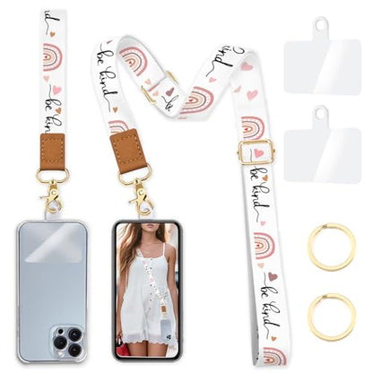 Yonlevres Phone Lanyard Crossbody Strap Wrist Neck Adjustable Women Be Kind - color: Be Kind