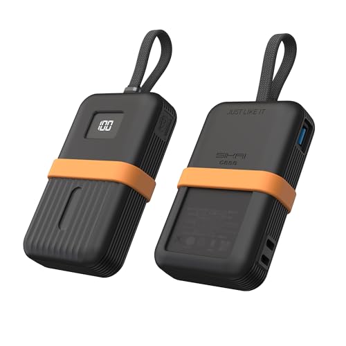 Silicone Case for Anker Zolo Power Bank (10,000mAh 30W) A1680/A1688 Protective Cover with Lanyard Slot, Drop-Proof Dust-Proof Precise Cutouts for Daily Use & Travel (Black) - color: Black