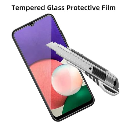 4 Pack Glass Screen Protector Compatible for Samsung Galaxy A22 5G / SM-A226B [9H Hardness]-HD Screen Tempered Glass, Scratch Resistant,Easy Install [Case Friendly] - size: Galaxy A22 5G