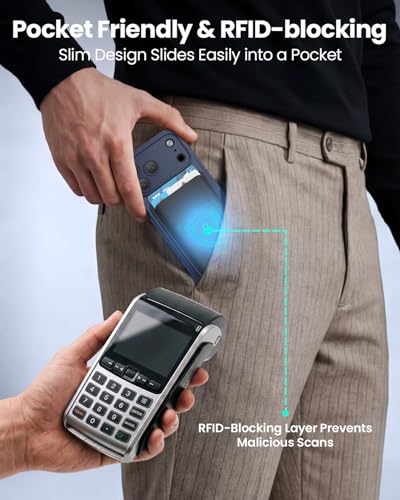 FlyReal for MagSafe Wallet, with Anti-Loss Lanyard, Black - color: Black