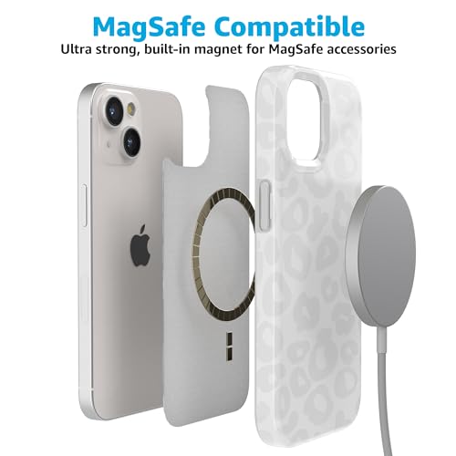 Casely iPhone 15 Plus Case | Into the Wild | White Snow Leopard | Compatible with MagSafe | Classic Ultra Slim Design - color: Into the Wild | White Snow Leopard