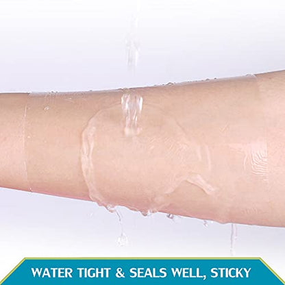 Tattoo Aftercare Bandage 6x6 inch Second Skin Healing Protective Clear Adhesive Film Dressing Supplies Cover for Large Port Surgery Incisions Guard Bath Wounds Patch (Pack of 50) - size: 6x6 Inch (Pack of 50)