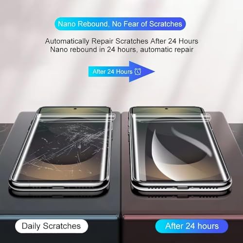 [2 Pack] Hydrogel Screen Protector for Samsung Galaxy S25, Upgraded Non-breakable Flexible TPU Flexible Protective Film [Bubble Free] [High Sensitivity][Anti-Scratch] - color: Samsung Galaxy S25