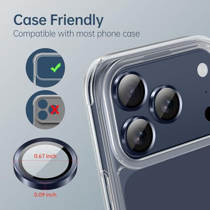 for iPhone 17 Pro Max Camera Lens Protector, Blue - color: Blue
