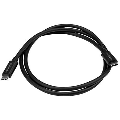 StarTech 3.3ft (1m) USB-C Cable, 10Gbps, 60W (3A) PD, 8K 60Hz / 4K 144Hz, USB-IF Certified, Thunderbolt Compatible - size: 1m / 3ft, style: USB 3.1 - C to C