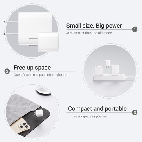 33W USB C Charger, GaN Type C Charger Block, Fast Charging for iPhone 17/16/15/14/13/12/11 Series, Galaxy S26/S25/24,Google Pixel and More Android Device