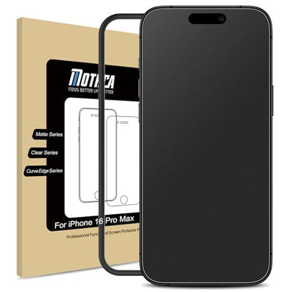 Mothca Matte Glass Screen Protector for iPhone 16 Pro Max (6.9 inch) Anti-Glare & Anti-Fingerprint Tempered Glass Clear Film(Not Privacy), [Easy Installation Frame] Case Friendly, Bubble Free - Smooth as Silk - size: iPhone 16 Pro Max-6.9 Inch