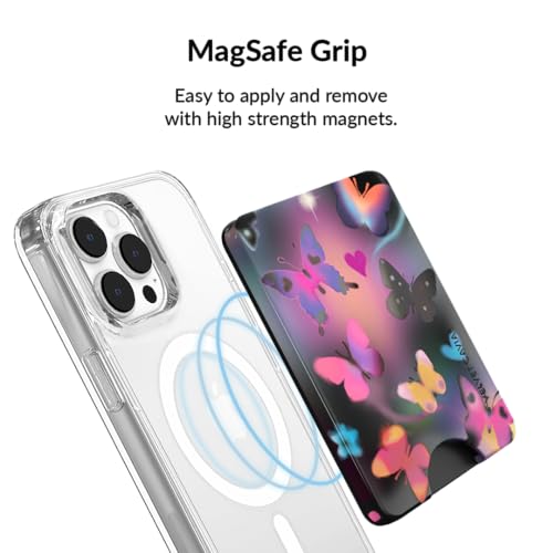 VELVET CAVIAR compatible with MagSafe Wallet - Magnetic Card Holder Wallet for iPhone 12/13/14/15 (Aurora Butterfly) - color: Aurora Butterfly