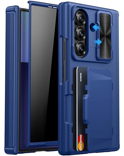 for Galaxy Z Fold 7 Case with Privacy Screen Protector, Blue - color: Blue-Y