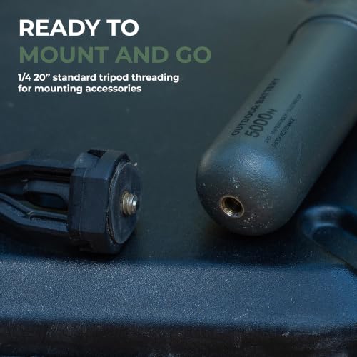 NESTOUT Rugged Power Bank, 5000mAh Outdoor Battery Pack, 15W USB C Fast Charging, Waterproof IP67, Durable Shockproof, Tactical Charger for Phone Military EDC Hiking Survival Camping (Olive Green) - color: Olive Green
