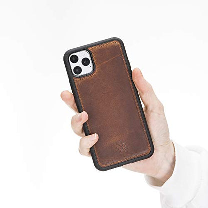 Venito Lucca Leather Case Compatible with iPhone 11 Pro Max (6.5inch) – Extra Secure with Padded Back Cover - Antique Brown - color: Antique Brown, size: iPhone 11 Pro Max