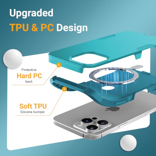 jaroco Magnetic for iPhone 16 Pro Max Case Heavy Duty Rugged Dual-Layer Teal - color: Teal, size: iPhone 16 Pro Max