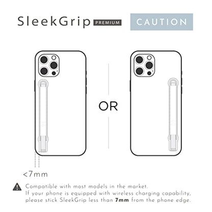 SleekStrip SleekGrip-Premium Ultra Thin Phone Grip Stand,Slim Metal Finger Loop Ring Hand Holder Strap Cell Phone Grips for iPhone 16 Pro Max,17,Android,Case Back - Chrome x White Marble 2PK - color: 2PK [ Chrome x White Marble ]